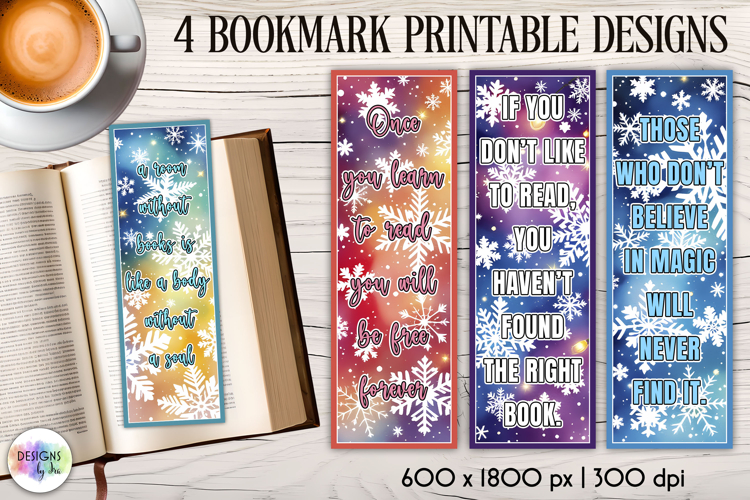 Christmas Bookmark Printables, Book Lover Quotes Bookmarks