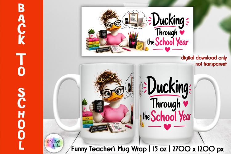 Funny Teacher Mug Wrap Sublimation, Back to School