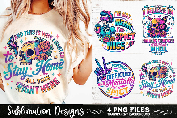 Funny Skeletons Sarcastic Retro PNG Sublimation