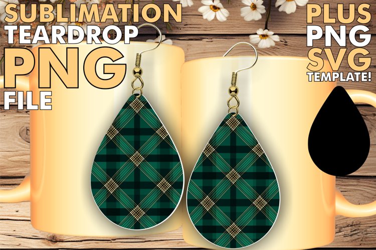 Plaid Perfection: Sparkling Teardrop Sublimation example image 1