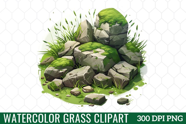 Watercolor Grass Clipart