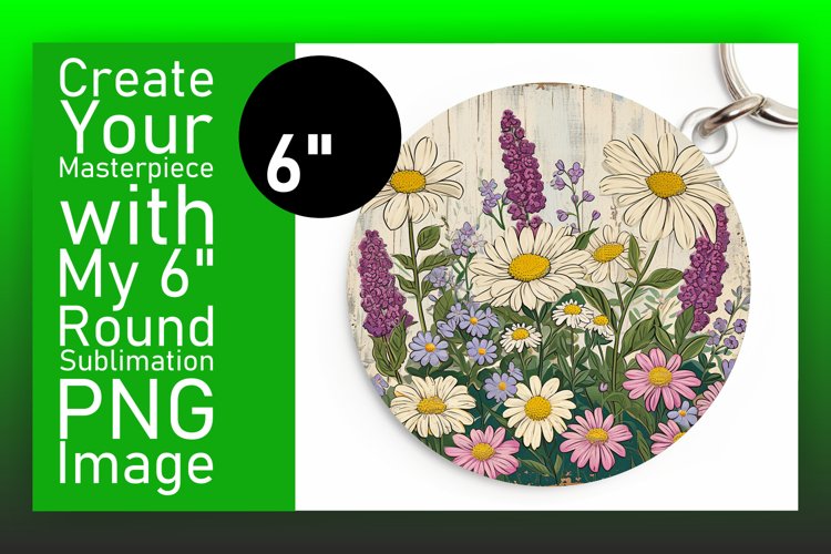 Vintage Floral Round Keychain   Coaster