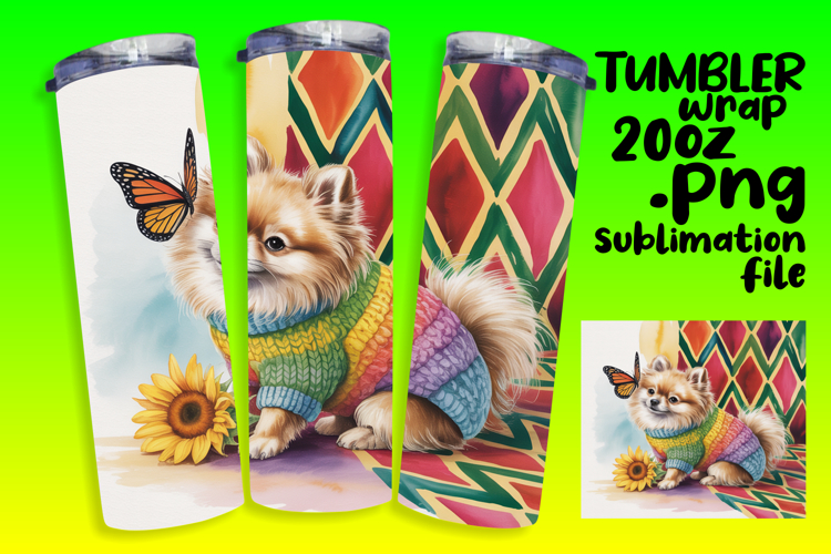 SOPHISTICATED 20oz Tumbler Template , Cute Dog