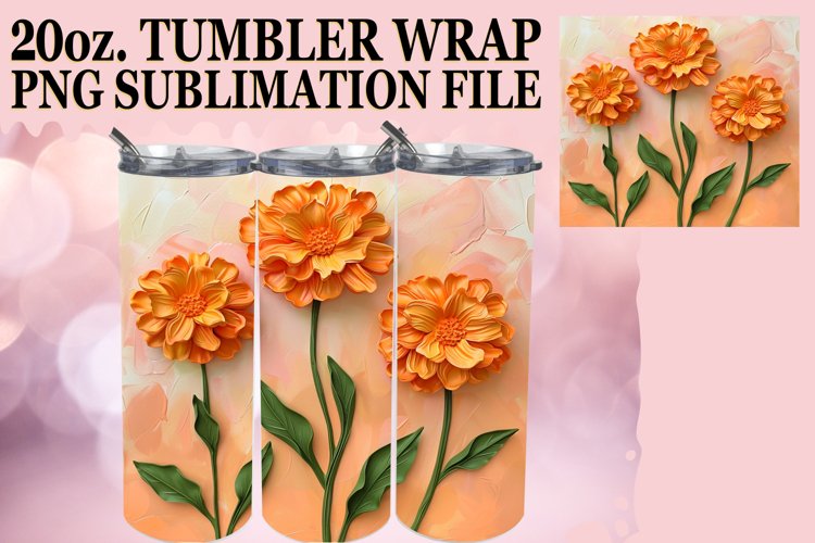 Blossom Bliss: Tumbler Wrap Sublimation example image 1