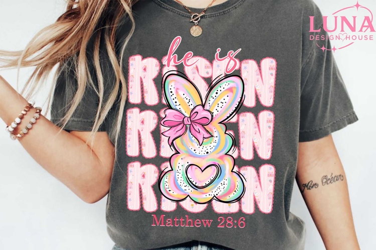 Glitter He is risen Png, Christian Easter Png, Easter Png