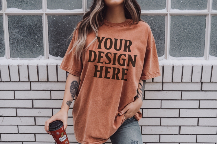 Yam Christmas Comfort Colors 1717 TShirt Mockup, CC 1717