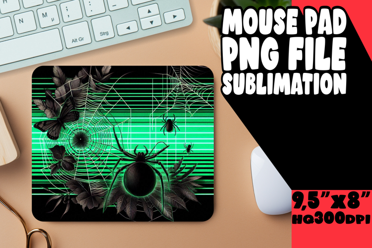 Vibrant mouse pad SUBLIMATION PNG, Halloween