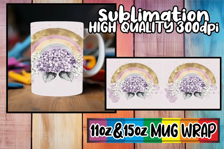 Refreshing moments sublimation mug wrap, Flower