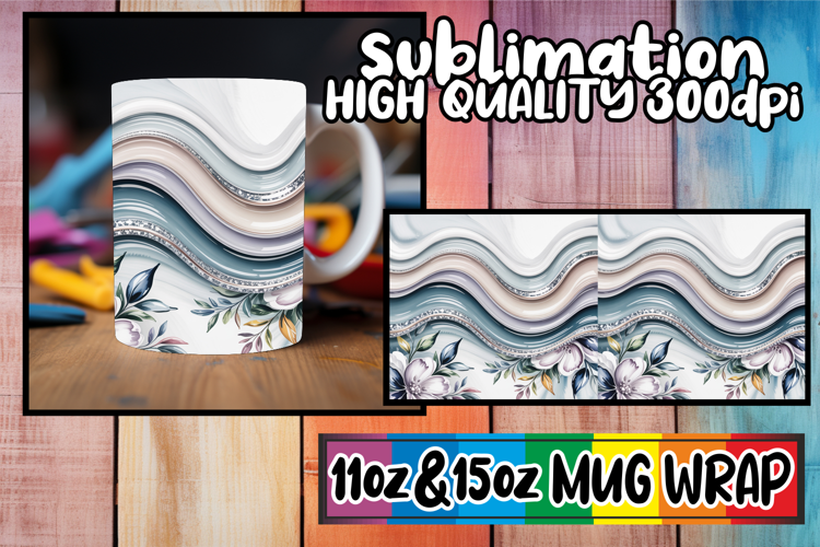 Joyful adventures 11oz 15oz sublimation wrap, Pattern