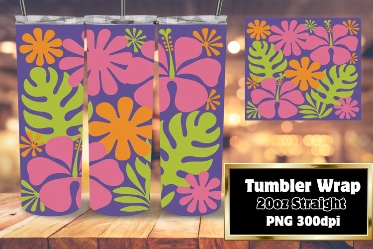 LUSH 20oz Sublimation Design , Flowers