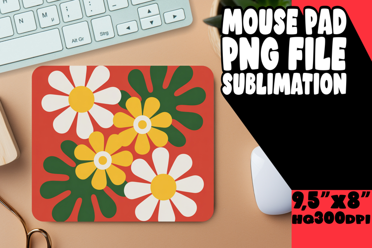 Cheerful Desk Pad Sublimation Ideas, Flowers