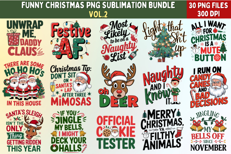 Funny Christmas Sublimation Designs  Image 4