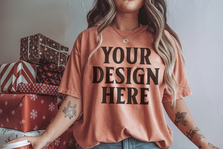 Yam Christmas Comfort Colors 1717 TShirt Mockup, CC 1717