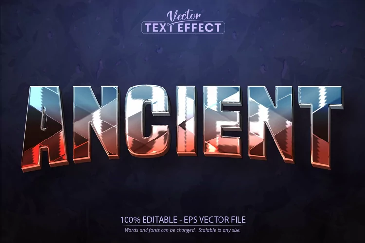 Cartoon text effect, editable ancient text and comic text