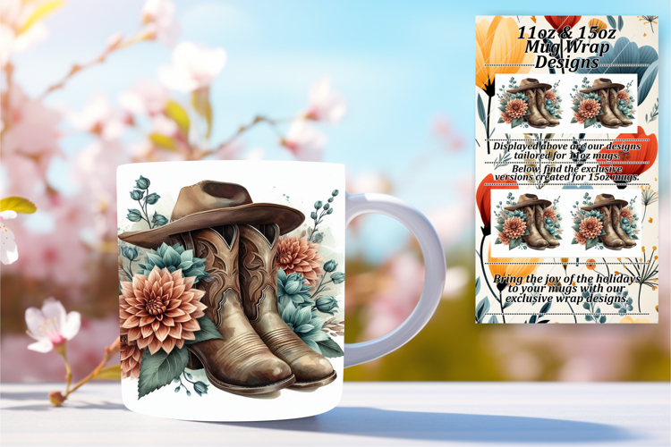 Luxurious 11oz Png Mug Wrap Template , Western