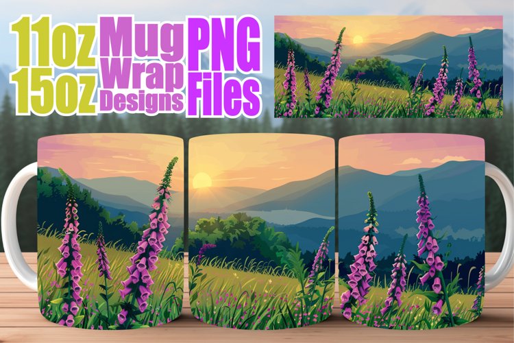 Sublimation Mug Wrap - Springtime Scenic Art