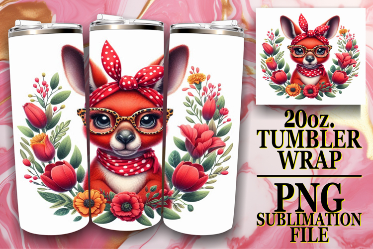 WHIMSICAL ESCAPES 20oz TUMBLER WRAP, Cute Animals