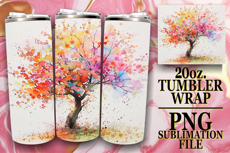 Radiant Whimsical Vibrant Spring Tree Tumbler