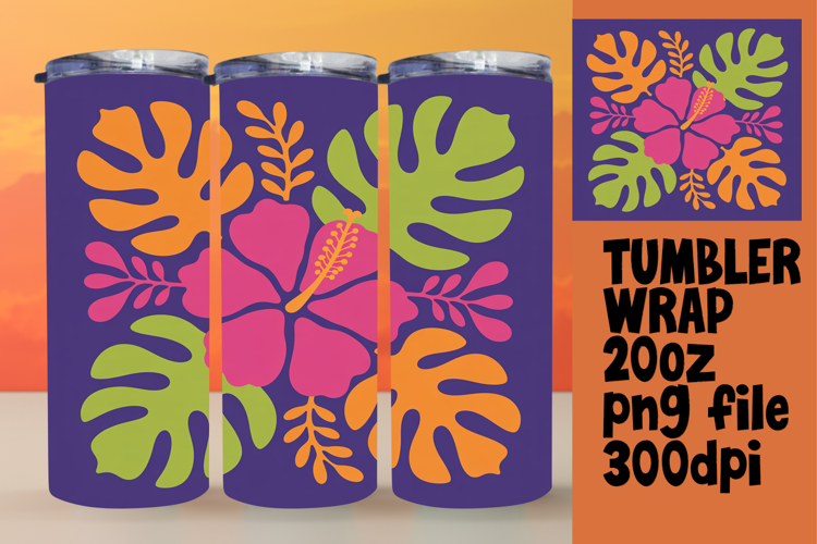 GRACEFUL 20oz Tumbler Wrap for DIY , Flowers