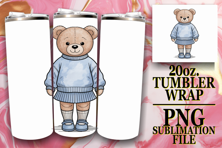 Cute Animal and Flower Tumbler Wrap Spring 20oz