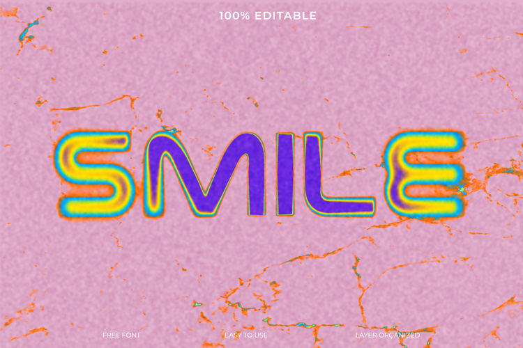 Retro 3D Text Effect PSD Template
