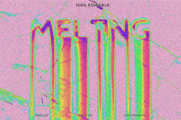 Melting Liquid Text Effect PSD Template
