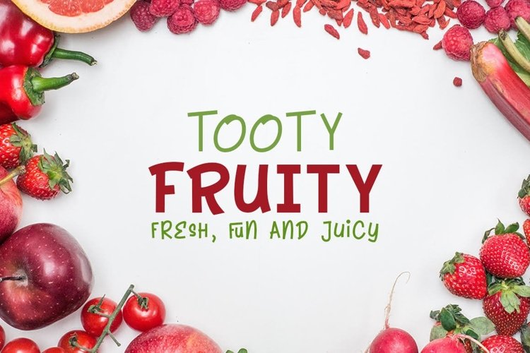 Web Font Tooty Fruity - Font Duo