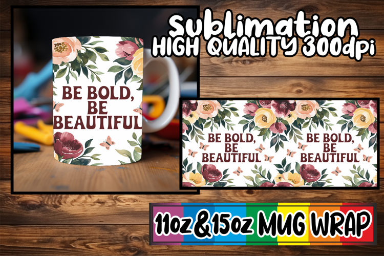 Joyful adventures 11oz 15oz sublimation wrap, Flower Quote