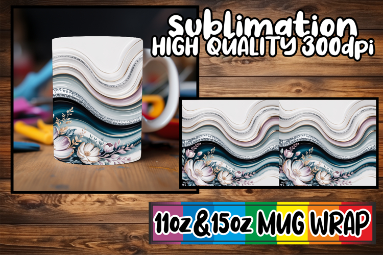 Tender love 11oz 15oz sublimation wrap, Pattern