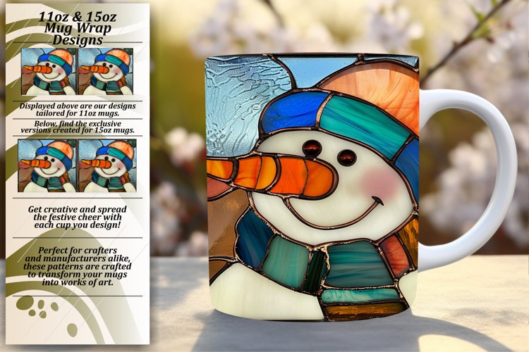 Christmas 3D Snowman Wrap for Tumblers