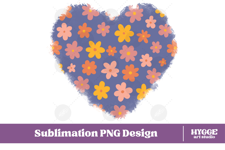Retro Flowers Background Png Floral Paper Sublimation Splash