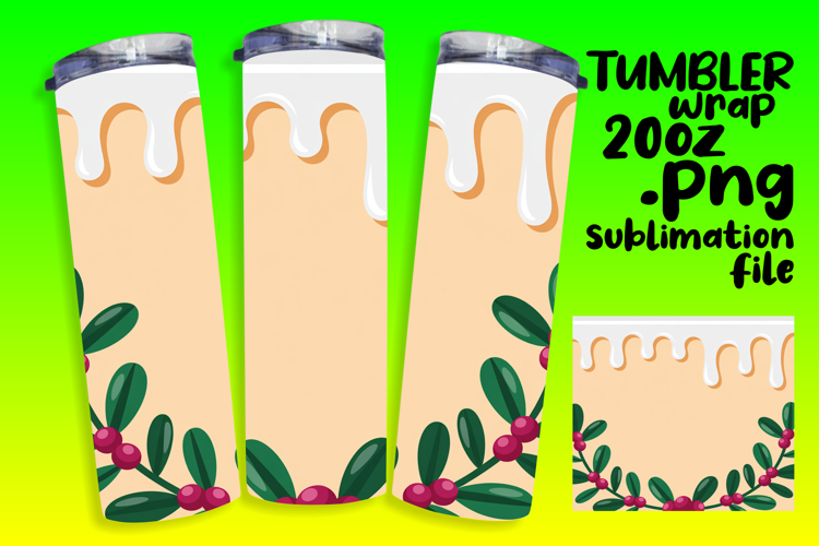 20oz Tumbler Sublimation PNG , Christmas