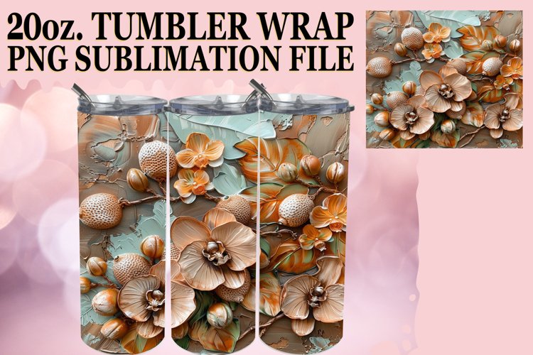 Vibrant Bloom Tumbler Wrap Art