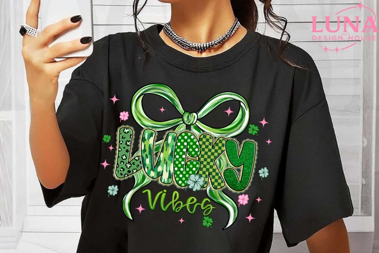 Lucky St Patricks Day Coquette Png, Lucky Shamrock Png