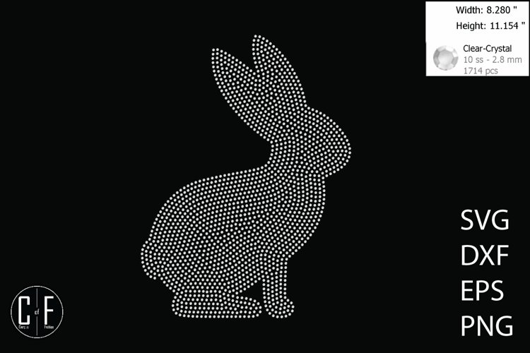 Rabbit Rhinestone Template