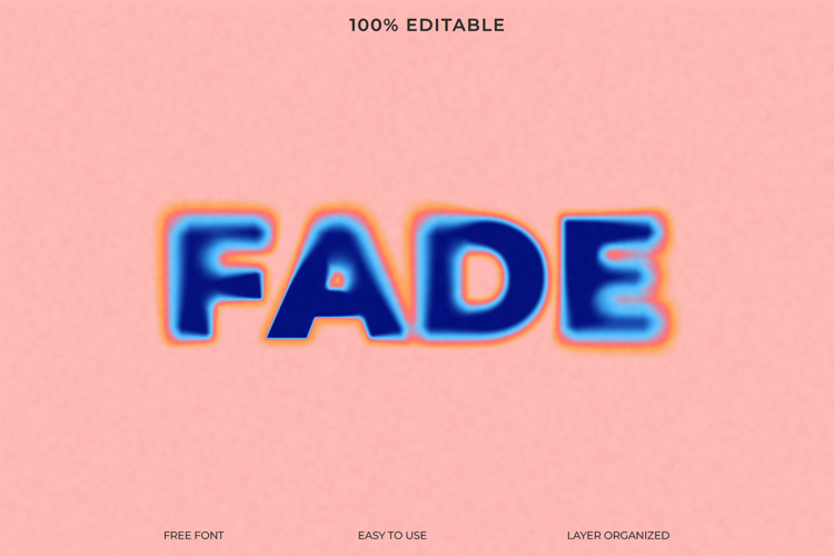Faded Text Effect PSD Template