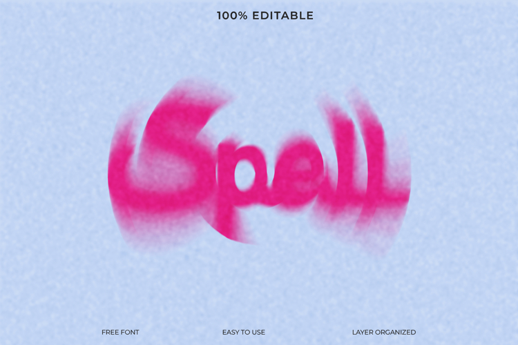Swirl Text Effect PSD Photoshop Template