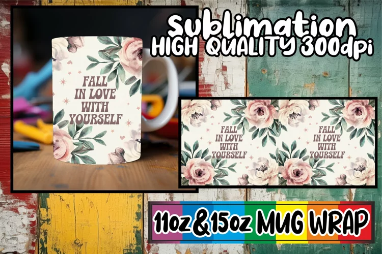 Sweet memories 11oz 15oz sublimation wrap, Flower Quote