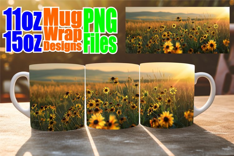Scenic Spring Landscape Mug Wrap - Sublimation Design
