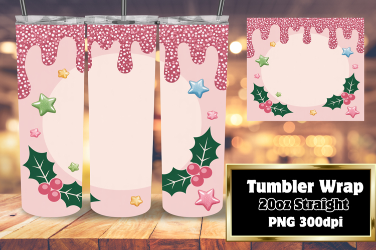 VIBRANT Sublimation Tumbler Design , Christmas