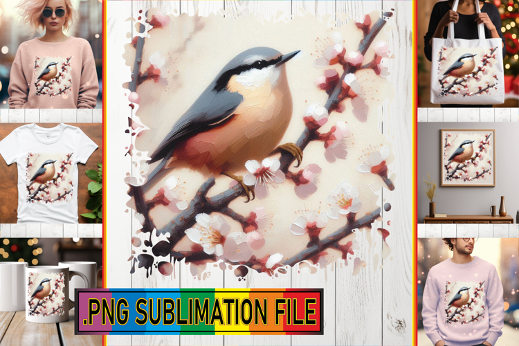 Joyful Sublimation Art PNG, Birds
