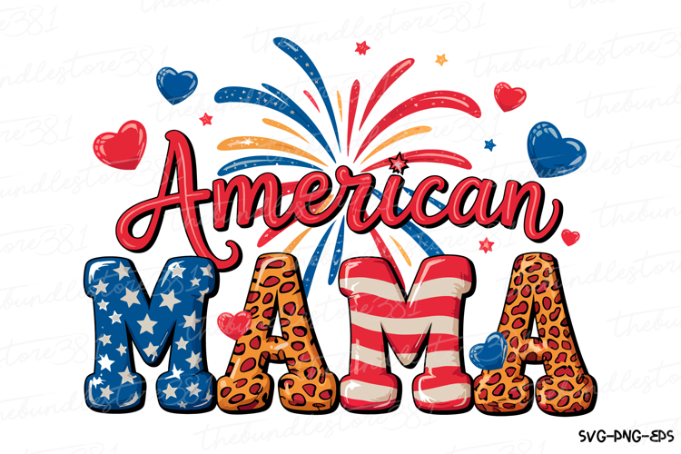 American Mama Svg | 4th of July Svg | Svg Cut File