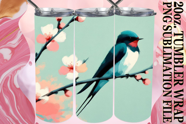 Happy beginnings 20oz tumbler wrap, Birds