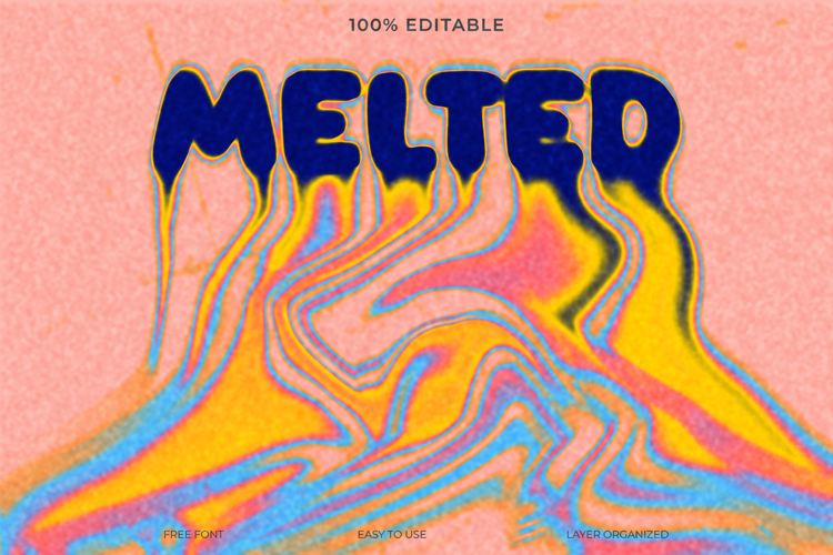 Melted Liquid Text Effect PSD Template
