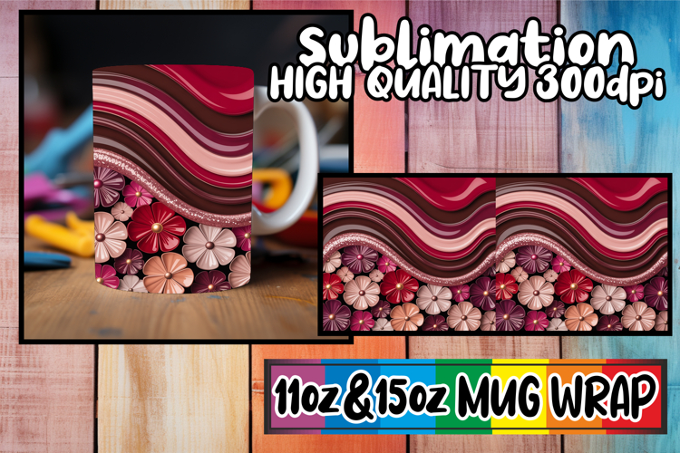 Bright beginnings 11oz 15oz sublimation wrap, Pattern