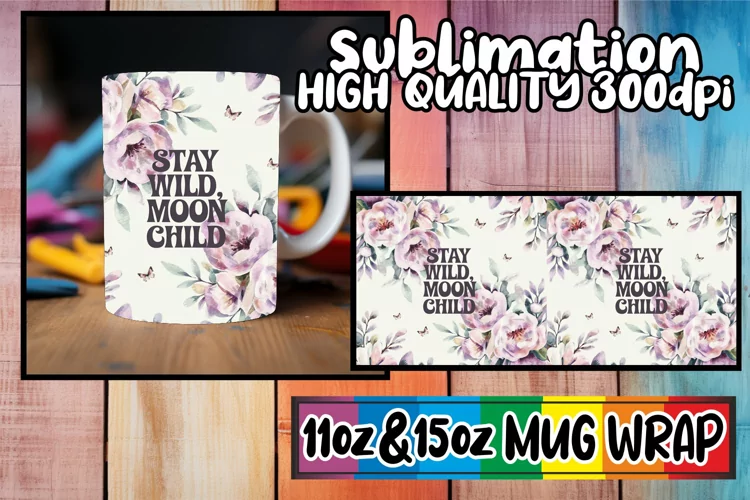 Vibrant escapes 11oz 15oz sublimation wrap, Flower Quote