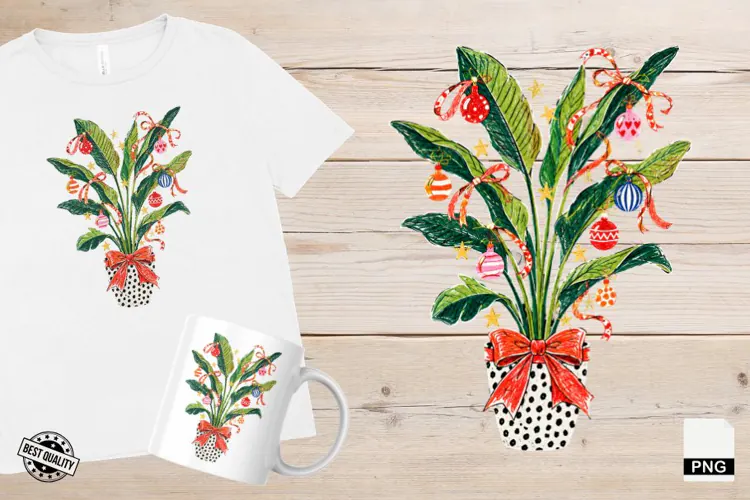 Christmas Houseplants PNG
