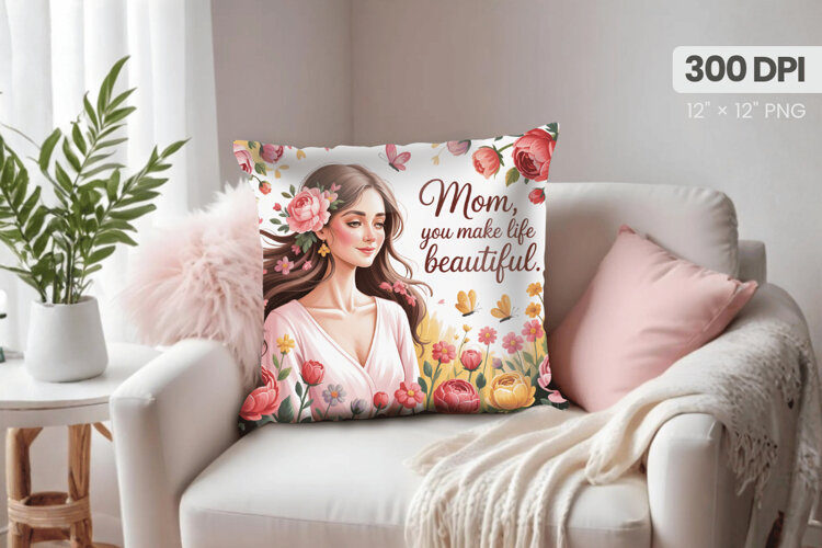 Inspirational Quotes Pillow PNG Motivational PNG Sublimation example image 1