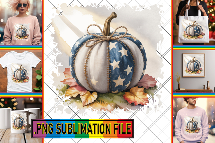 Joyful TOTE BAG Sublimation PNG, Pumpkin Watercolor