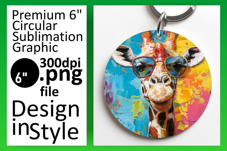 Spring Giraffe Round Design - Perfect Crafting